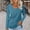 Blue, variant on Qulqfy Womens V Neck T-Shirts Long Sleeve Basic Green Plain Tunic Shirts Women Soft Tops L