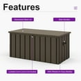 thumbnail image 5 of PURPLE LEAF Outdoor Deck Box 100 Gallon Waterproof Lockable Storage Box Container with Lid Deck Organization for Patio Cushions Side Table Pool Accessories Garden Tools, Brown, 5 of 12