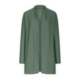 thumbnail image 3 of Cardigan Sweaters For Women Solid Color European American Mid Length Coarse Knit Cardigan Polyester Spandex Blended Cardigan Outerwear Jackets 1X Green L Sweaters For Women, 3 of 6