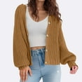 thumbnail image 2 of Arlun Chunky Cardigan Sweaters for Women Fall Knit Opent Front Long Sleeve Button down Loose Cardigans Outwear Soft Comfy Warm 2025 Fashion Light Winter Coats Yellow XL, 2 of 4