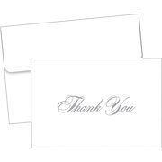Masterpiece Studios 10625 Silver Thank You- Pack of 48 Cards & 48 Envelopes