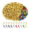 thumbnail image 3 of 300 clips de papel, pasadores partidos estañados, alfileres para manualidades, chinchetas, remaches para scrapbooking Dorado y colorido, 3 of 9
