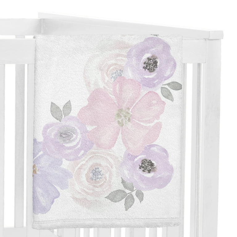 Sweet jojo designs watercolor floral lavender new arrivals