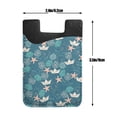 thumbnail image 6 of YFYANG Universal Adhesive Cell Phone Card Holder, Cartoon Green Ocean Graffiti Leather Cell Phone Wallet Sticker, 6 of 6