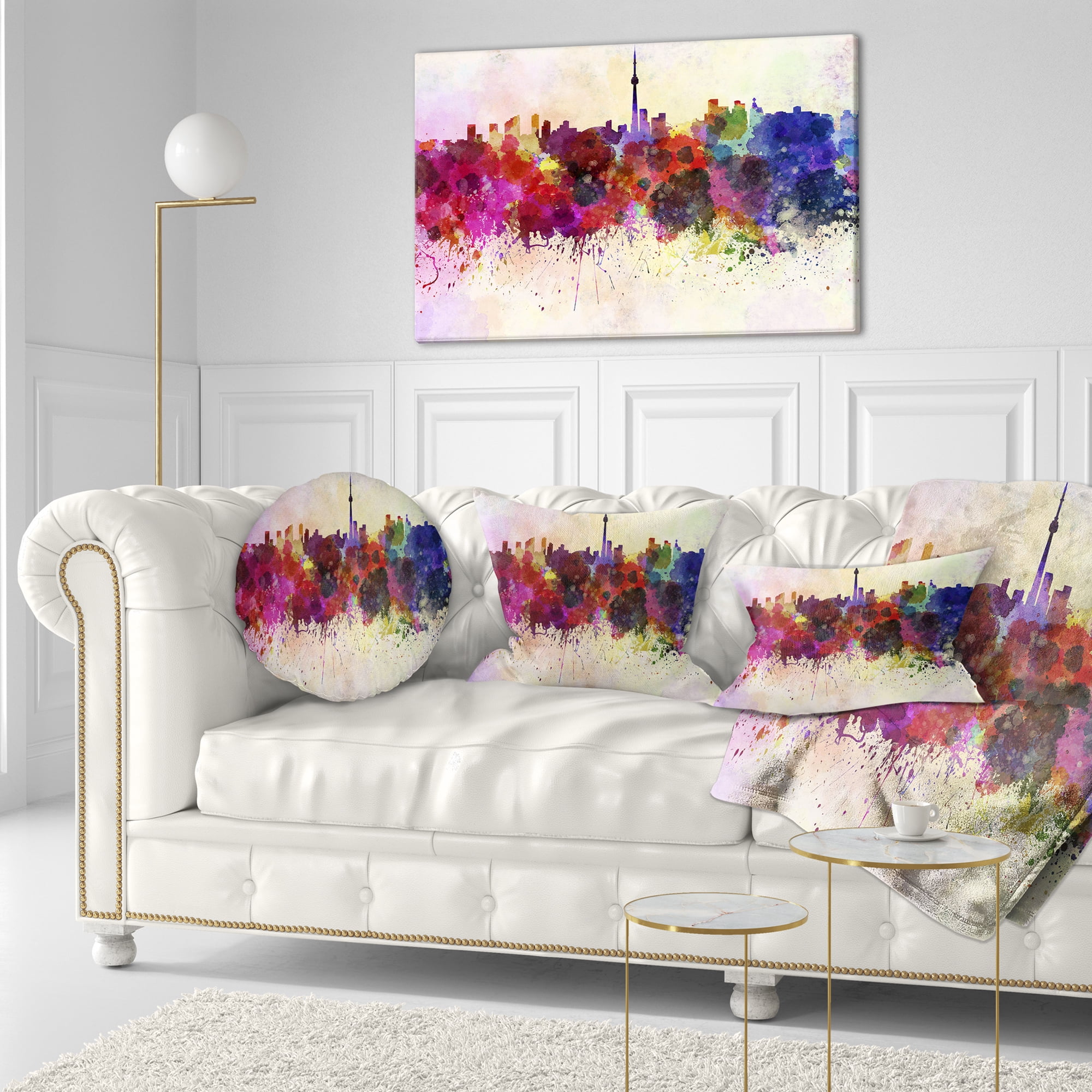 Designart 'Toronto Skyline ' Cityscape Canvas Artwork Print