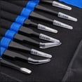 thumbnail image 4 of Anti Rust Stainless Steel Tweezers Set of 10/11 for Model Assembly and Repair Craft Projects with Canvas Storage Bag, 4 of 8