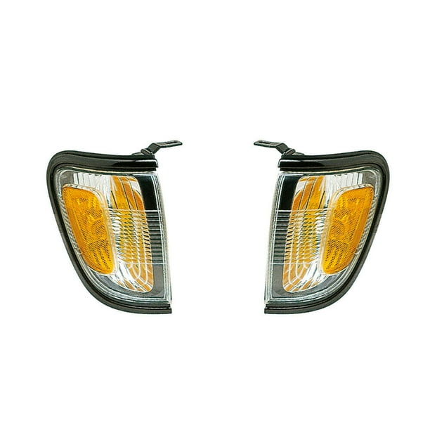 Corner Side Marker Lights Pair Set for 0104 Toyota (Black) Left