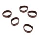 thumbnail image 1 of 5 piezas de correa de reloj de cuero sintético con anillo de retención de 24 mm, color marrón oscuro, s202412242084, 1 of 5