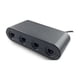 thumbnail image 2 of Adaptador y convertidor de controlador portátil de 4 puertos para Wii U, PC con puerto USB y videojuegos de Switch, color negro, 2 of 2