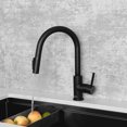 thumbnail image 2 of Single Handle Matte Black RO Filter-Ready Pull-Down Kitchen Faucet, 2 of 15