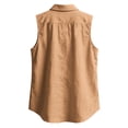 thumbnail image 6 of Men's Sleeveless Shirt Casual Pocket Sleeveless Button Top Breathable Summer Shirt Beach Vacation Tank Top, 6 of 8