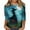 Sky Blue, variant on YLHFASHION 2025 Halloween Shirts For Women 3/4 Sleeve Witch Graphic Tees Festival Tops Crew Neck Top Summer Savings Clearance Women's Long sleeve T-shirt