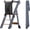 Grey & Natural, variant on Cosyland Foldable Adjustable Toddler Kitchen Step Stool, Natural Wood Kids Standing Tower with Safety Rail, Natural