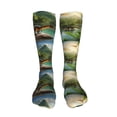 thumbnail image 5 of Naloa Lake Forest Dinosaur High Stockings Women Thigh High Stockings Over Knee Long Stockings-One Size, 5 of 8