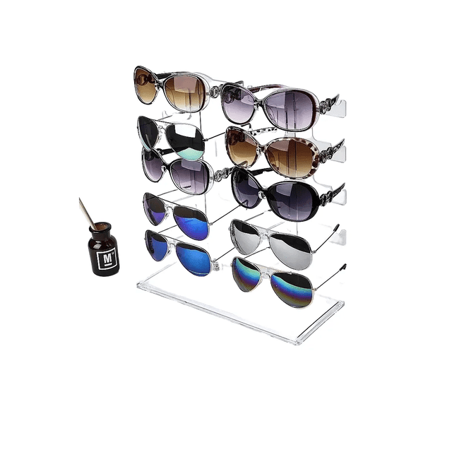 Exhibidor De Acrílico Para 10 Lentes Xtellar Blanco