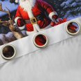 thumbnail image 4 of jejeloiu Father Christmas Black Out Curtains,Xmas Reindeer Curtains Pack of 2 (42x63 Each),Western Farmhous Lodge Bedroom Curtains,Microfiber Bedroom Decor, 4 of 6