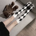 thumbnail image 3 of ZUARFY 1 Pair Chic Women Plaid Knee Socks Girl Fashion Cute Party Knee-high Stockings JK Japanese Student Ladies Korean Style, 3 of 19
