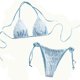 thumbnail image 2 of Trajes de baño para mujer, conjunto de bikini de dos piezas con cordones, traje de baño con estampado de agua para mujer, trajes de baño para mujer, trajes de baño para mujer, trajes de baño de moda d, 2 of 7