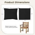 thumbnail image 6 of ZOPan Patio Cushion Set, Outdoor Chair Seat Pads w/Non-Slip Rope Belts, Detachable Patio Furniture Cushions, Thick Seat Cushion & Back Cushion for Living Room Floor Sofa Patio Garden Chair (Black), 6 of 11