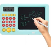 Math Games for Kids Ages 5 6 7 8, LCD Writing Tablet for Kids Educational Math Learning Games, Birthday Gifts for Boys Girls (Blue)