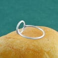 thumbnail image 4 of Solid 925 Sterling Silver Classic Open Circle Karma Ring for Women Minimalist Infinity Band Handmade Spiritual Jewelry, 4 of 8
