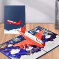 thumbnail image 3 of Tarjeta de cumpleaños liwang para hombre invitación 3D avión, 3 of 5