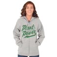 thumbnail image 3 of Plant Power Vegetarian Vegan Workout Unisex Fleece Graphic Zip Up Hoodie Brisco Brands 2X, 3 of 5
