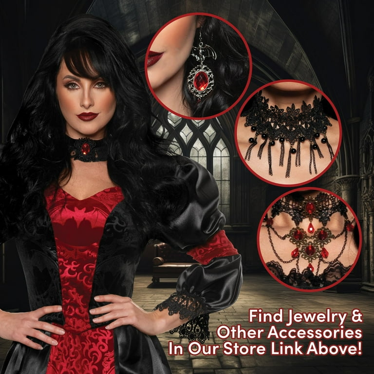 open lace back dress Amazon.com: Fun Costumes Women's Classic Vampire Costume Dress, Gothic Dress,  Bloodsucker Gown, Immortal Queen Outfit - Small/Medium