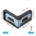 thumbnail image 2 of Uxcell Metal Corner Braces L-Shape Bracket Right Angle Board Holder Black, 2 of 7