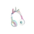 thumbnail image 2 of eKids Unicorn Bluetooth Headphones, Wireless Headphones with Microphone Includes Aux Cord, 2 of 4