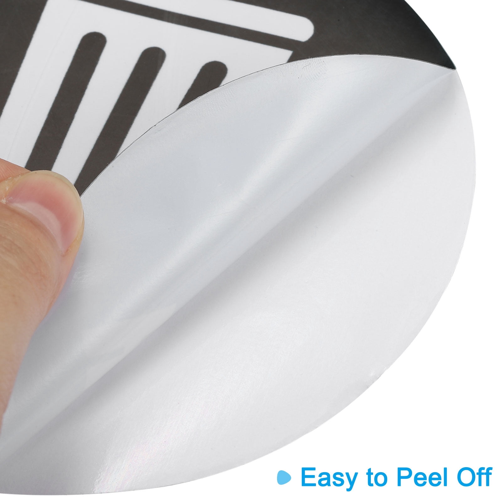 Unique Bargains Self-Adhesive Sign Decals Recycle Trash Sticker Bin Label Black