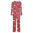 thumbnail image 5 of Tnhcen Cozy Winter Pajamas for Women 2-Piece Christmas Snowflake Print Set Long Sleeve Top Pants Nightwear Lounge Home Clothes S-3XL, 5 of 6