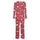 thumbnail image 5 of Puntoco Conjunto de pijama cómodo para mujer, con estampado navideño, cuello redondo, bolsillo, pantalones, ropa de casa, pijama, 5 of 5