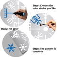 thumbnail image 4 of 2 Styles 6 Metal Wicca Stencil Ogham Runes Viking Symbols Templates Alphabet Letters Reusable Stainless Steel Sigil, 4 of 9