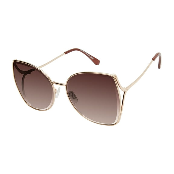 Martha Stewart Women's MS172 Metal Vented UVA and UVB Protective Butterfly Fashion Sunglasses, 60mm