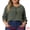 Army Green, variant on Women's Plus Tops Tie Neck Tassel Self Flutter 3/4 Sleeve Blouses Tops 1X Army Green