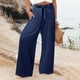 thumbnail image 4 of Pantalones de entrenamiento con cintura elástica para mujer - Pantalones largos lisos, corte holgado informal - Tejido cómodo para todas las ocasiones - Tallas S-XXXXXL, 4 of 7