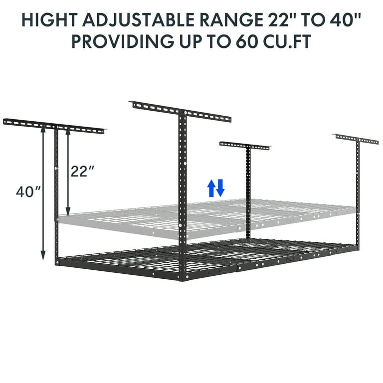 SafeRacks 3 x 6 ft. Overhead Garage Storage Rack