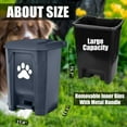thumbnail image 3 of Dog Poop Trash Can Outdoors Pet Waste Station with Lid:15L Plastic Dog Poop Disposal Container with Removable Inner Bin Bucket Foot Pedal Type Garden Yard Home with 5Rolls Waste Bags, Grey, 3 of 6