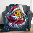 thumbnail image 4 of Pokémon Christmas soft warm blankets can be placed on sofas and chairs, or used in the living room 60"*80"（150*200cm）, 4 of 5
