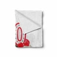 thumbnail image 2 of 90th Birthday Soft Flannel Fleece Throw Blanket, Birthday Cake with Tasty Cherries Burning Candles and Number 90, Cozy Plush for Indoor and Outdoor Use, 50" x 60", Red Brown White, by Ambesonne, 2 of 6