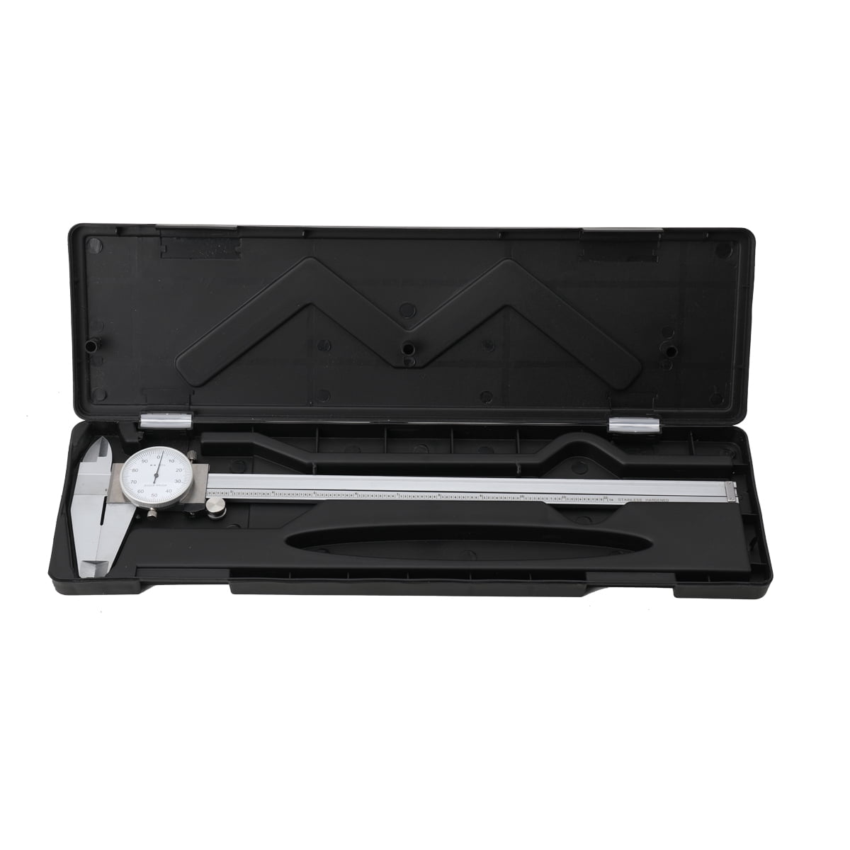 TABODD 12" Dial Caliper 0.001 Stainless Steel Shockproof 4-Way Measurement with Plastic Case
