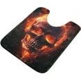 thumbnail image 5 of Dreamtimes Bathroom Rug Set 2 Pieces Fire Skull Soft and Absorbent Bathroom Floor Mat Non Slip Commode Contour Rug Plush Bath Mat Set, Machine Washable and Easier to Dry, 5 of 7