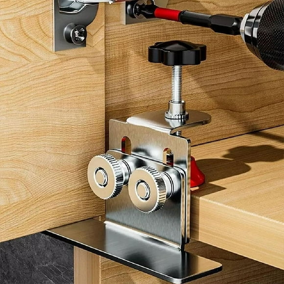 Yhmxh Pet Supplies-Cat Toys,Dog Toys,Puppy Essentials Multifunctional Woodworking Cabinet Door Installation Locator-Install Cabinet Door Installation Tool Stainless Steel Door Installer