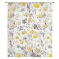 thumbnail image 2 of Yellow Grey Botanical Sheer Curtains 54 Inches Long, Spring Floral Watercolor Light Filering Curtains, Breathable Simi Curtain Privacy Drapes for Kitchen Bathroom Nursery Small Window Treatment, 2 of 9