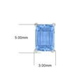 thumbnail image 5 of TimeLess Classics Emerald Cut Sapphire Stud Earrings in 14K White Gold - 5x3MM, 5 of 5