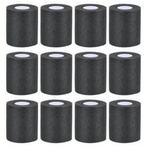 Uxcell 30 Yard Foam Sports Pre-Wrap Breathable Athletic Pre-wrap Tape for Hair Ankles Wrist, Black 12 Pack