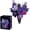 Purple, variant on YOUEEFY Purple and Black Roses Bouquet Building Block Set 822 Pieces