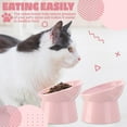 thumbnail image 3 of Zhehao 2 Pieces Plastic Raised Bowl Tilted 15 Degrees Elevated Cat Food and Water Bowls Set Anti Vomit Dog Kitten Food Dishes Pet for Cats and Small Dogs (Pink), 3 of 12