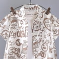 thumbnail image 4 of Ramiter Toddler Kids Baby Boy Summer Clothes Sets 1T 2T 3T 4T 5T Letter Print Short Sleeve Tops Camouflage Shorts Outfits(Coffee,5-6 Years), 4 of 5